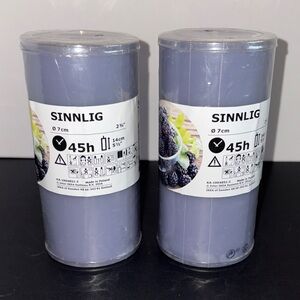 IKEA SINNLIG Pillar Candles Blackberry Lilac Discontinued Scent